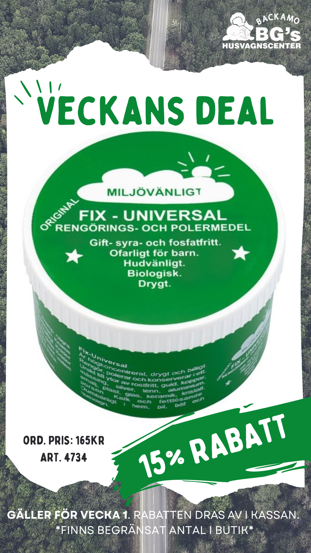 FIX Universal är ett universalrengöringsmedel som är miljövänligt